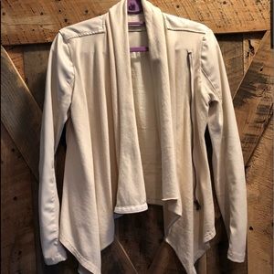 Faux leather trim jacket